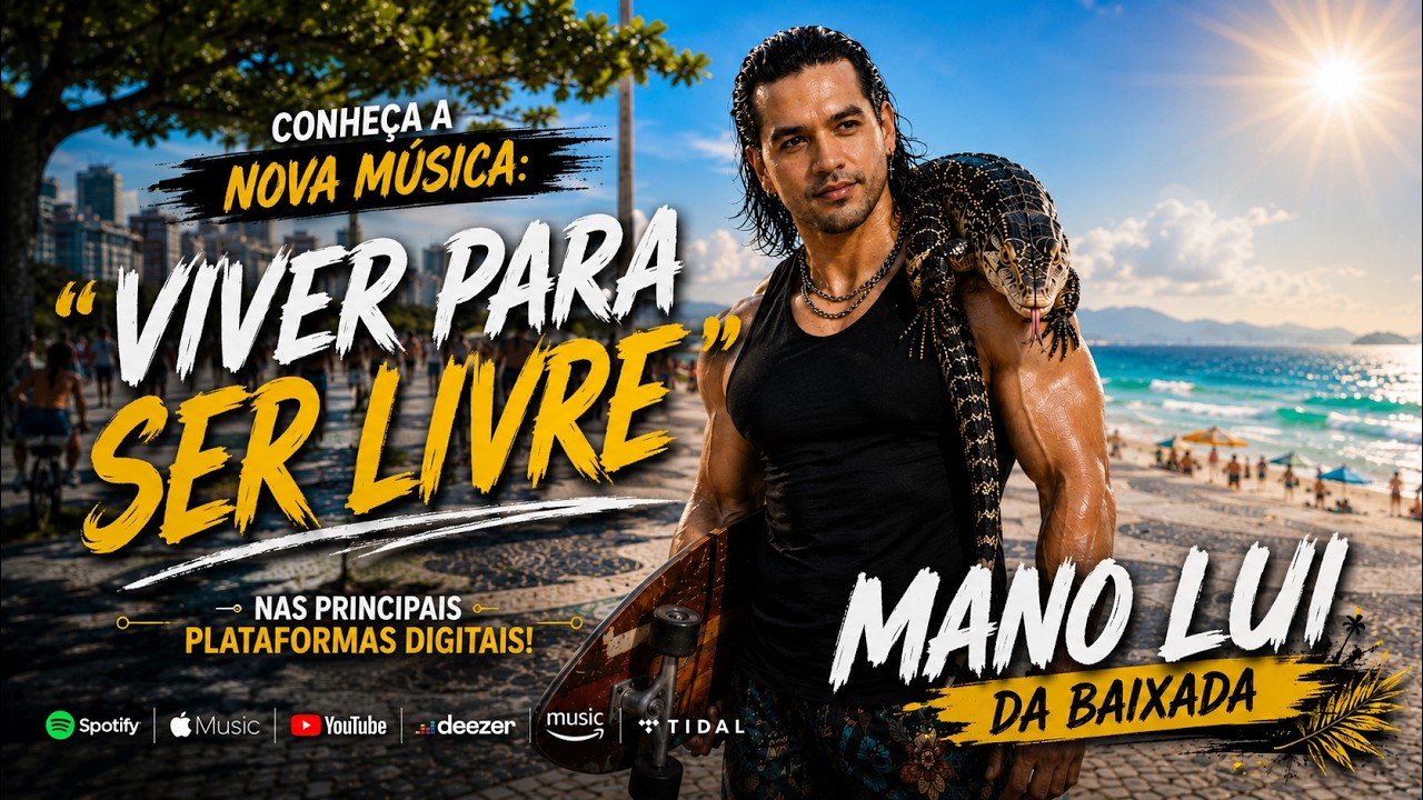 Viver Para Ser Livre (Lyrics Vídeo) Alternative Rock ! Mano Lui da Baixada 2026 !