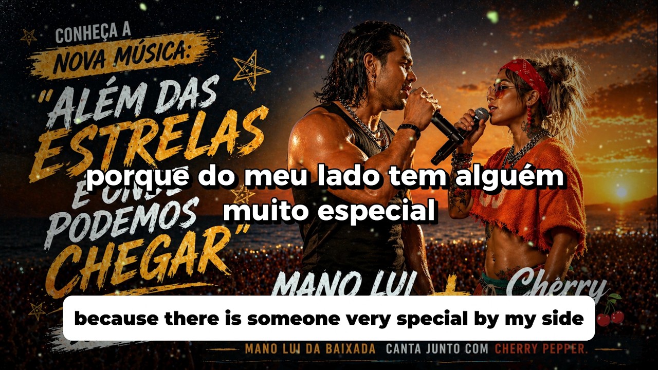 Além das Estrelas é onde Podemos Chegar (Lyrics vídeo) Feat. Cherry Pepper | Leg. Inglês e Português